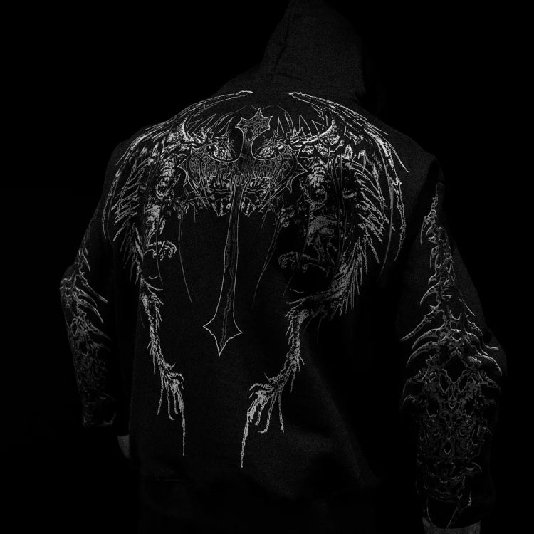 Dragon Soul Oversized Pullover Hoodie [MIDNIGHT]